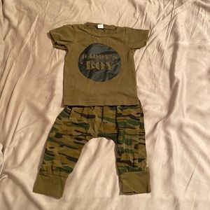 Daddy’s boy camo outfit